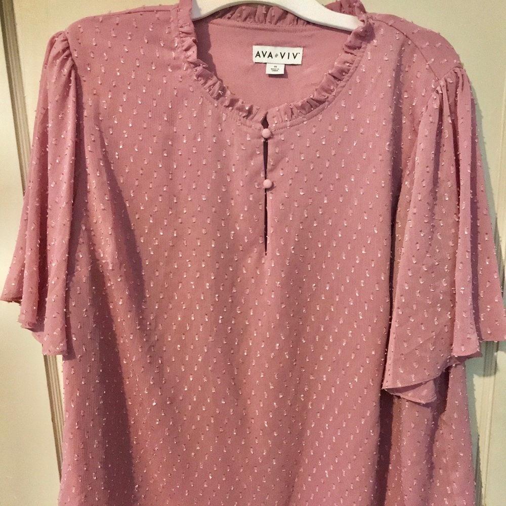 NWOT flutter sleeve blouse